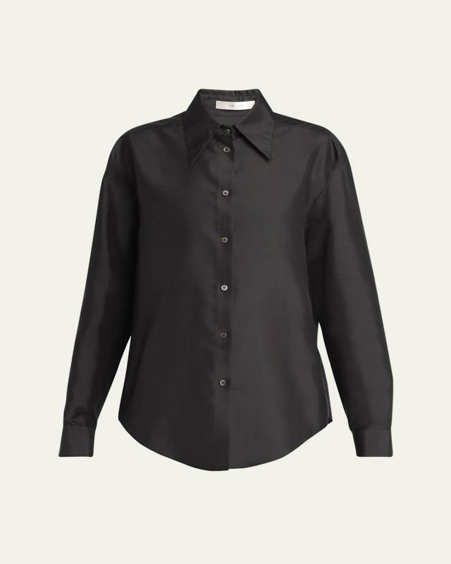 Parave Button Down Silk Blouse